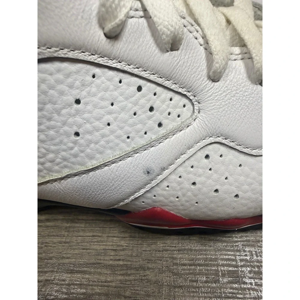 Air Jordan 7 Retro Cardinal 2022 White Red Gold CU9307-106 Mens Size 8.5